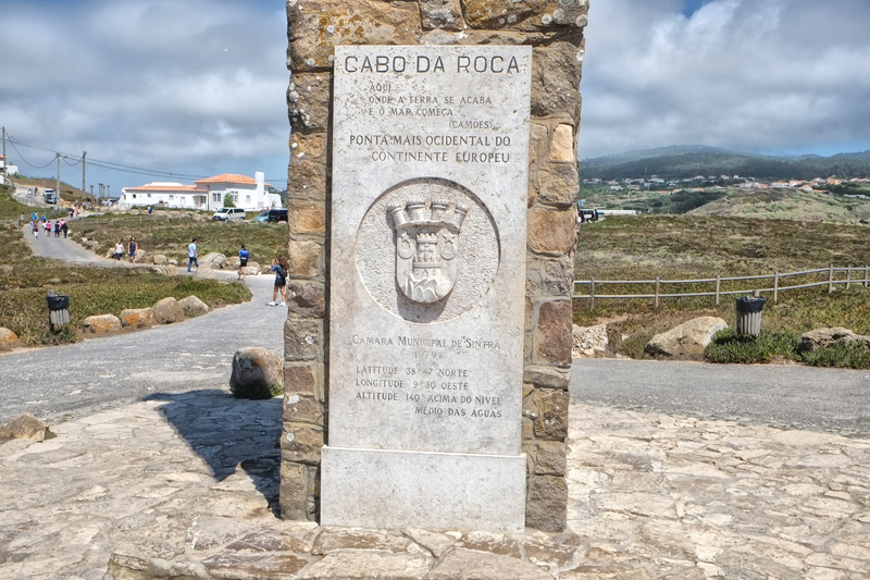 Cape Roca is a cape which forms the westernmost extent of mainland Portugal, continental Europe and the Eurasian land mass. A stone plaque
