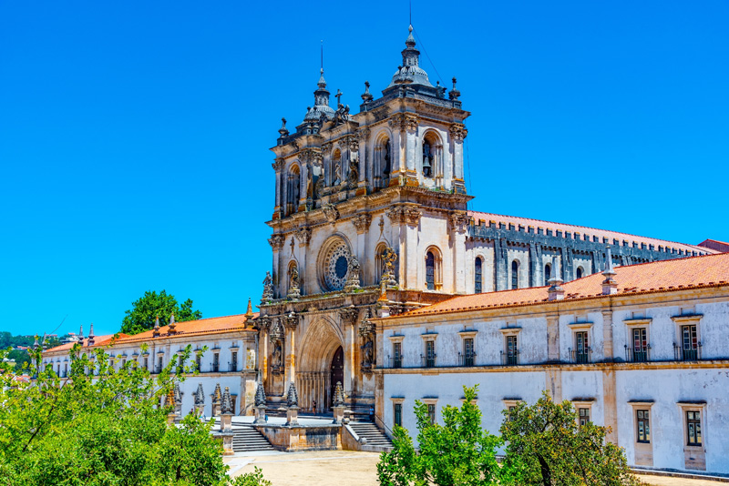 View of Alcobaca monastery in Portugal
