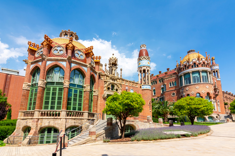 Hospital of the Holy Cross and Saint Paul (de la Santa Creu i Sant Pau) in Barcelona, Spain